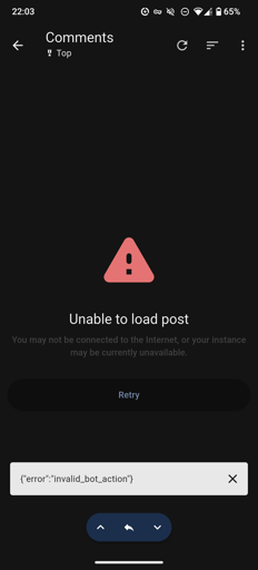 error saying invalid bot action