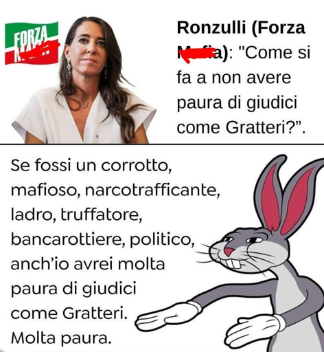 Chi ha paura di Gratteri?
Ronzulli per esempio 😉